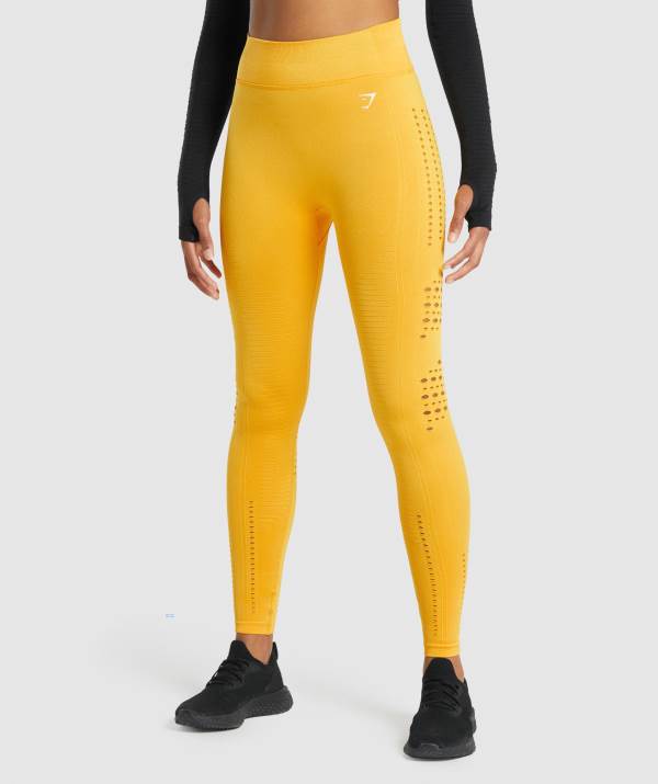 Damske Pancuchy Gymshark Glow Seamless Žlté | AW7631458